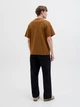Футболка з бавовни оверсайз Jack & Jones 12254412c69 L світло-коричнева (100015037) - зображення 2