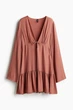 Платье из вискозы H&M 1242689002c68 L коричневое (100014100) - изображение 1