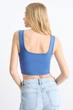 Кроп топ из хлопка C&A 2223929c28 XL голубой (100014637) - изображение 2