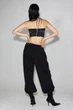 Атласный топ H&M 1188479002c68 XXS черный (100014148) - изображение 2