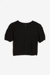 Вязаный топ H&M 1203010002c68 XXL черный (100014038) - изображение 1