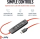 Навушники Plantronics Poly Blackwire 3320 Stereo Microsoft Teams Certified USB-C Headset + USB-C/A Adapter Black (0197498429106) - зображення 3