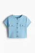 Топ на гудзиках H&M 1237731002c63 L блакитний (100014065) - зображення 3