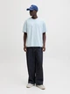 Футболка из хлопка оверсайз Jack & Jones 12254412c69 S голубая (100014872) - изображение 5