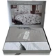 Постельное белье Maison D'or Plumes grey люкссатин с вышивкой евро - изображение 5