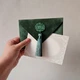 Конверт бархатний з китицею сургучем Бароко, С6,Авокадо - зображення 1