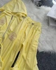 Жіночий велюровий костюм з вишивкою лимон 42-46 RT2M1209 - зображення 3