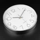 Настінний годинник безшумний Losso Premium Silver CW-30 - Білий - зображення 4