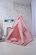 Палатка-Вигвам WIGWAMHOME Пудра з рюшами, Коврик Подушечками 110х110х180см пудрова - изображение 2