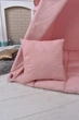 Палатка-Вигвам WIGWAMHOME Пудра з рюшами, Коврик Подушечками 110х110х180см пудрова - изображение 7