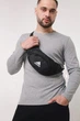 Бананка чоловіча Adidas чорна, сумка бананка через плече чоловіча з білим логотипом (накатка) - зображення 5