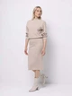 Юбка миди осенняя прямая женская Colin's CL1075617BME XS Beige Melange (8684112821801) - изображение 3