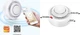 Czujnik dymu papierosowego Tuya Wi-Fi fotoelektryczny 80 dB (HS082024) - obraz 2