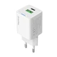 Мережевий зарядний пристрій ColorWay CWCHS062PDWT GaN Mini 20W PD Port PPS USB (Type-C PD + USB QC4.0) White - зображення 1