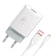 Мережевий зарядний пристрій SkyDolphin SDMZP000179 SC06T (1USBx2.4A) White + кабель USB Type-C - зображення 1