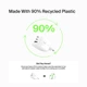 Мережевий зарядний пристрій Belkin WCH-018-HQWH BoostCharge Pro 3-Port GaN Wall Charger 70W White - зображення 5