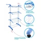 Багатоярусна сушарка до 50 кг Garment Rack With Wheels(172х73х64) - зображення 3
