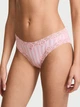 Трусики женские бикини розовые в полоску с кружевом Victoria's Secret SPC21 размер S - изображение 1