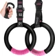 Гимнастические кольца 4FIZJO регулируемые из ABS пластика Ø23 см 2 шт Black/Pink (P-5905973406116) - изображение 1