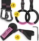 Гимнастические кольца 4FIZJO регулируемые из ABS пластика Ø23 см 2 шт Black/Pink (P-5905973406116) - изображение 2