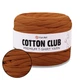 Пряжа трикотажная YarnArt Cotton Club, Молочный шоколад №7309 – 100% хлопок, для сумок, корзин, ковриков, декора (ЯрнАрт Коттон Клаб) - изображение 1