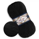 Alize Angora Real 40, Черный №60 - тонкая полушерстяная пряжа 100 г / 430 м, 40% шерсть / 60% акрил, для шапок, снудов, кардиганов - изображение 1