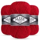 Упаковка Alize Super Lana Maxi, Красный №56, 3шт - толстая полушерстяная пряжа для шапок, шарфов и снудов - Ализе Супер Лана Макси 100г/100м - изображение 1