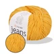 YarnArt Jeans, Жовтий №35- пряжа нитки для в'язання спицями та гачком (іграшки, одяг), 55% бавовна, 45% акрил, 50 г/160 м, напівбавовна Ярнарт джинс - зображення 1