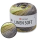 Пряжа YarnArt Linen soft, Салатово-серый №7414, 100 г 272 м- нить лен, вискоза, хлопок для вязания - изображение 1