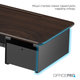 Столик для ноутбука/монитора Officepro MR161DW Dark Wood/Black - изображение 7