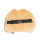 Подушка подголовник Cookie Bear мишка ортопедическая наполнитель memory foam велюровый чехол ремень с фастексом на кресло поясничный валик в авто и офис Бежевый - изображение 2