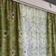 Льняные шторы зеленого цвета с цветами 150х270 с батистовым тюлем 400х270 на тасьме ALBO (2000003535965) - изображение 6