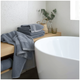 Банное полотенце 70х140 см 100% хлопок для дома серый Colorful Home HM-4214 - зображення 3