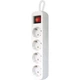 Сетевой удлинитель Defender S418 1.8 m 4 роз switch white (99237) - изображение 2