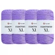 Упаковка YarnArt Macrame XL, Лиловый №135, шнур полиэстеровый 3мм, 4шт, для сумок, макраме и декора - 130 м/250 г, 4 мотка - изображение 1