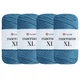 Упаковка YarnArt Macrame XL, Джинс №169, шнур полиэстеровый 3мм, 4шт, для сумок, макраме и декора - 130 м/250 г, 4 мотка - изображение 1