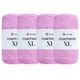 Упаковка YarnArt Macrame XL, Рожевий №147, шнур поліестеровий 3мм, 4шт, для сумок, макраме і декору - 130 м/250 г, 4 мотки - зображення 1