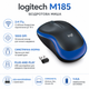 Мышь беспроводная Logitech M185 оптическая 2.4 ГГц 1000 dpi 1×AA Blue (910-002236) - изображение 1