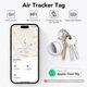 Набор 2 Bluetooth-трекеры QCOQ для Apple Find My iOS, ключей, багажа, кошелька, IP67, 100 дБ, CR2032, с чехлами - изображение 4
