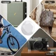 Набор 2 Bluetooth-трекеры QCOQ для Apple Find My iOS, ключей, багажа, кошелька, IP67, 100 дБ, CR2032, с чехлами - изображение 8