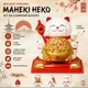 Фигурка Манэки Нэко Талисман японский кот с изобилием на солнечной батарейке Белый Фен шуй Достаток и успех - изображение 1