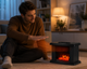 Тепловентилятор Flame Heater портативний керамічний 1000 Вт з ефектом 3D полумя дистанційним керуванням таймером та термостатом чорний - зображення 8