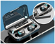 Наушники F9 TWS V5.0 Беспроводные сенсорные Bluetooth с индикатором заряда водонепроницаемые черные (NB-1) - изображение 4