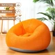 Надувное кресло-пуф Inflatable Sofa / Надувное кресло-мешок 110×110×85 см Оранжевый (6598-14001) - изображение 4