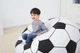 Надувное кресло-пуф Inflatable Sofa / Надувное кресло-мешок 110×110×85 см Черно-белый (6598-14004) - изображение 5