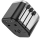 Сетевой универсальный переходник AC5 Level 2USB+Socket Black Hoco (2000003515851) - изображение 2