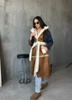 Зимняя дубленка с джинсовыми вставками - Classyme - S - Серый - (4j) - изображение 5