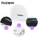 Шапочка для плавания TOSWIM из полиуретана для длинных волос с защитой ушей, черная - изображение 3