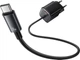 Ładowarka sieciowa Usams JC Series CC264 30W GaN Mini Fast Charger USB-C + wbudowany kabel USB-C 1.2 m Black (CC264TC01) - obraz 3