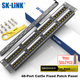 Патч-панель SK-LINK SK-P5E 19" 1U 48 портів Cat 5e UTP з організатором кабелю (SK-P5E-48) - зображення 4